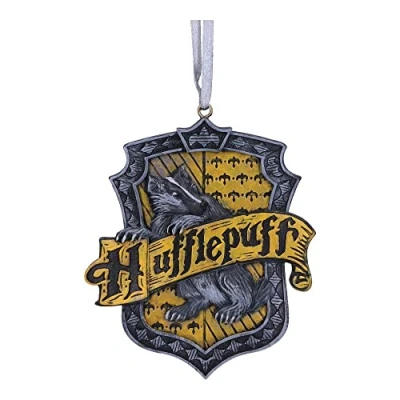 Afbeelding van Nemesis Now Harry Potter Hufflepuff Wapen Hangende Kerstboomversiering 8cm