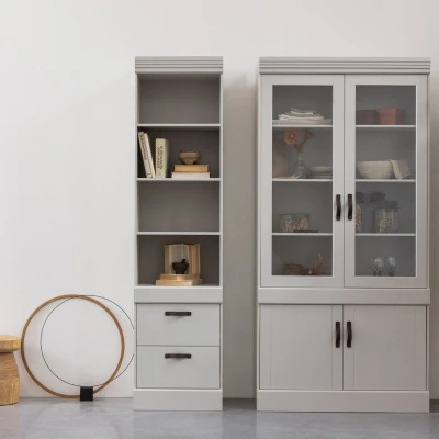 Afbeelding van WOOOD Bold Boekenkast Grenen (fsc) Wit Mist 215x54x43