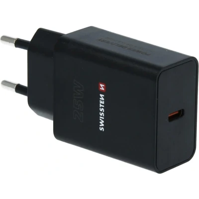 Afbeelding van Swissten USB C Snellader 25W Zwart