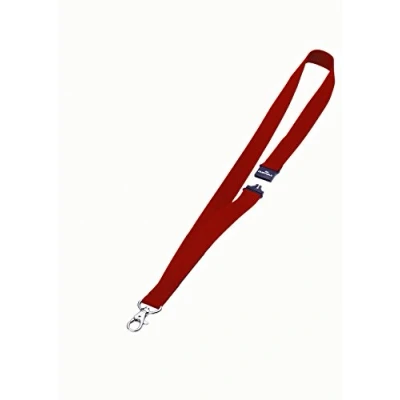 Afbeelding van Textielkoord Durable 8137 met karabijnhaak rood