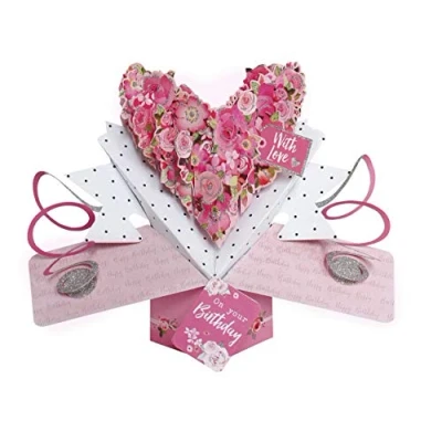 Afbeelding van Second Nature pop Ups 3D up verjaardagskaart rozen