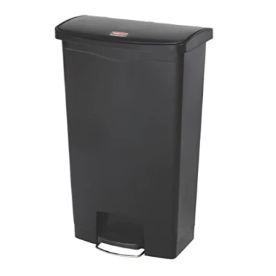 Afbeelding van Rubbermaid Slim Jim Front Step Zwart Inhoud: 68 liter