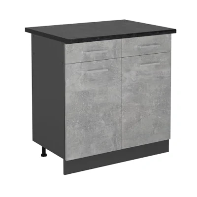 Afbeelding van Vicco Keukenonderkast R Line, Beton/Antraciet, 80 cm , WB Antraciet
