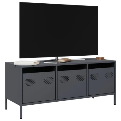 Afbeelding van vidaXL Tv meubel 101,5x39x43,5 cm koudgewalst staal antracietkleurig