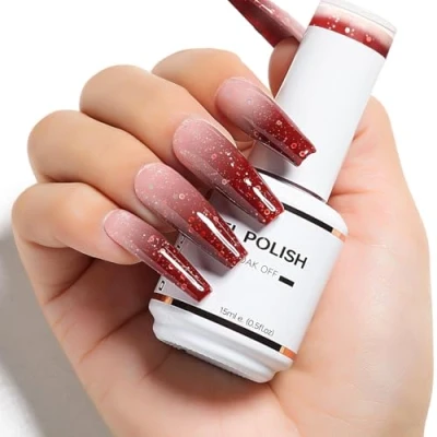 Afbeelding van Nicedeco 15 ml gelnagellak, temperatuurverandering, UV/LED, voor manicure en pedicure, professioneel gebruik, salon thuis, houdt lang eenvoudig aan te brengen, 01