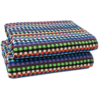 Afbeelding van ZOLLNER Set van 2 douchehanddoeken, afmetingen 70 x 140 cm, 100% katoen, 380 g/m², meerkleurig