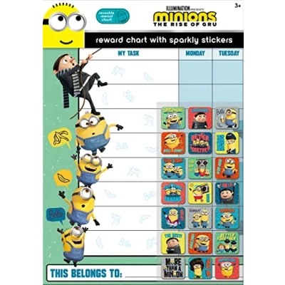 Afbeelding van Paper Projects 01.70.30.033 Minions The Rise of Gru beloningsbord en 56 stickers