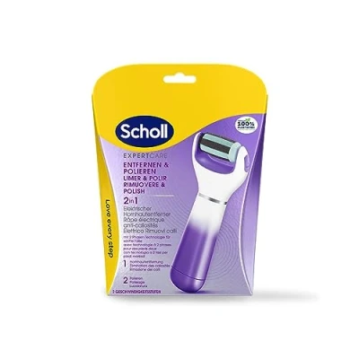 Afbeelding van Scholl Expert Care Elektrische eeltrasp 2 in 1 File &amp; Smooth voor zijdezachte voeten, elektrisch violet