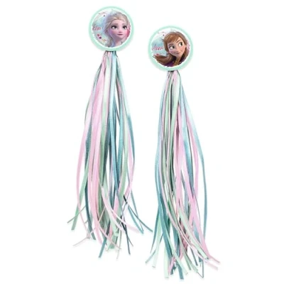 Afbeelding van Frozen Elsa en Anna Decoratieve linten SLINGERS voor sturen van fietsen, steps kinderen 2 stuks