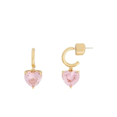Afbeelding van kate spade new york Heart Huggies Oorbellen, Dames, Maat: One Size, Pink