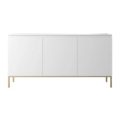 Afbeelding van Selsey Bemmi Dressoir 150 cm Wit met zwarte poten