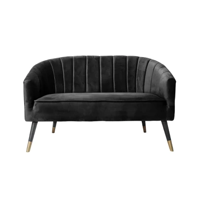 Afbeelding van Leitmotiv Sofa Royal velvet black