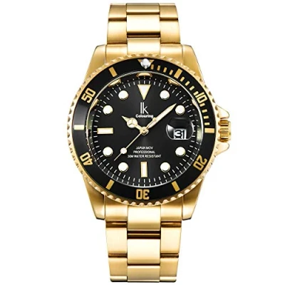Afbeelding van Alienwork JE polshorloge voor dames en heren, metalen armband