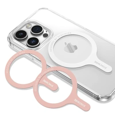 Afbeelding van SYNCWIRE 3 stuks metalen ringen voor telefoonhoesje, compatibel met MagSafe ring, werkt draadloos opladen, magnetische conversieset iPhone 15/14/13/12/11, Galaxy