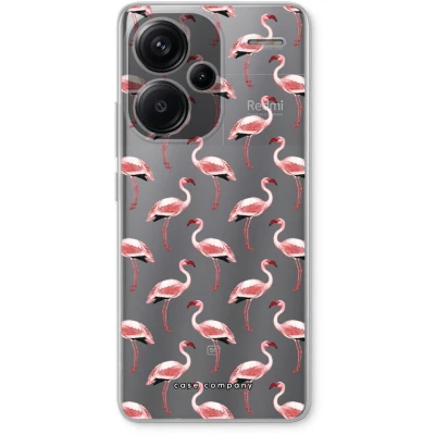 Afbeelding van Case Company® hoesje geschikt voor Xiaomi Redmi Note 13 Pro plus Flamingo Soft Cover Telefoonhoesje Bescherming aan alle Kanten en Schermrand