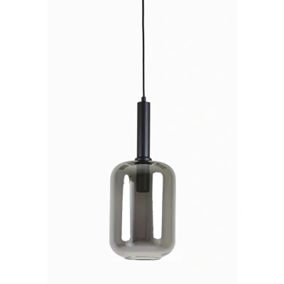Afbeelding van Lekar hanglamp Ø22 cm zwart/smoke glas