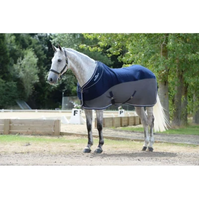 Afbeelding van Weatherbeeta Fleecedeken Thermo Air Standard Neck Navy/Grey 150/200