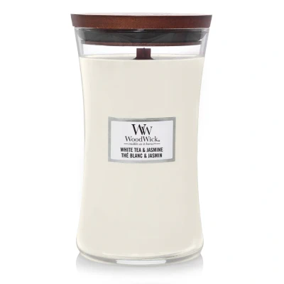 Afbeelding van WW White Tea &amp; Jasmine Large Candle WoodWick
