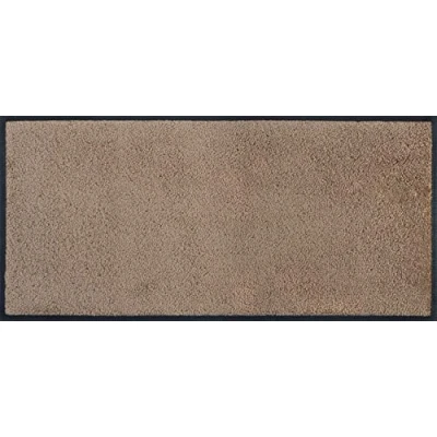 Afbeelding van Wassen en drogen mat, kleur: taupe/beige, afmetingen: 35 x 75 cm (b l), voor binnen buitengebruik, wasbaar.
