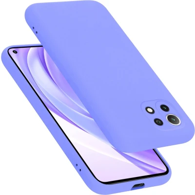 Afbeelding van Cadorabo Hoesje geschikt voor Xiaomi Mi 11 LITE (4G / 5G) NE in LIQUID LICHT PAARS Beschermhoes gemaakt van flexibel TPU silicone Case Cover