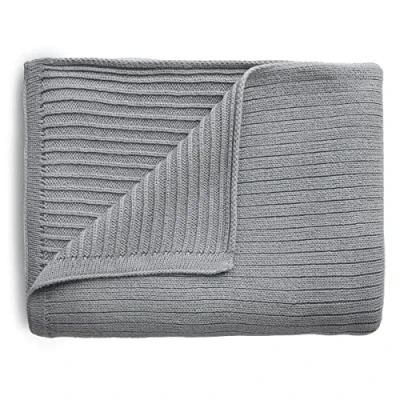 Afbeelding van Mushie Deken Wieg Ribbed Gray Melange