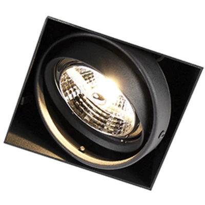 Afbeelding van QAZQA Inbouwspot zwart GU10 AR70 trimless Oneon