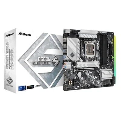 Afbeelding van Asrock B660M Steel Legend Moederbord Micro ATX LGA1700 B660 Dragon RTL8125BG 2.5 Gigabit