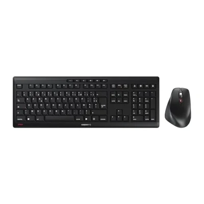 Afbeelding van Randapparaten: Toetsenborden: CHERRY JD 8550FR 2 toetsenbord Inclusief muis Thuis/Werk RF Draadloos AZERTY Frans Zwart