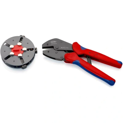 Afbeelding van Knipex 973301 MultiCrimp Krimptang met wissellader en 3 krimpprofielen 250mm