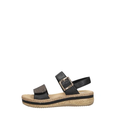 Afbeelding van Rieker Sandalen zwart Synthetisch Maat 43