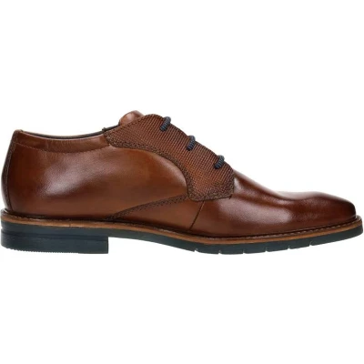 Afbeelding van bugatti Merlo Veterschoenen, Heren, Maat: 44, Cognac Leer