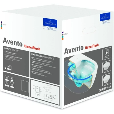 Afbeelding van Villeroy &amp; Boch Avento wandcloset DirectFlush combipack met SoftClose
