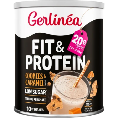 Afbeelding van Gerlinéa Fit &amp; Protein Shake Cookies Caramel 340GR