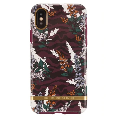 Afbeelding van Richmond &amp; Finch Floral Zebra Gold details for iPhone X colourful