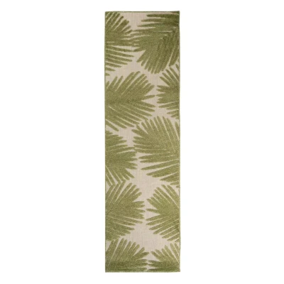 Afbeelding van Balkonkleed Palmbladeren Verano Beige/groen 66x230 Cm
