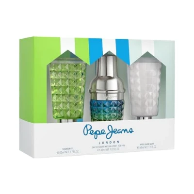 Afbeelding van Pepe Jeans Cocktail Edition For Him Parfüm Herren Cadeauset in 3 delen met Eau de Toilette 30 ml After Shave 50 en douchegel set heren parfum citroenfruit, hout kruiden