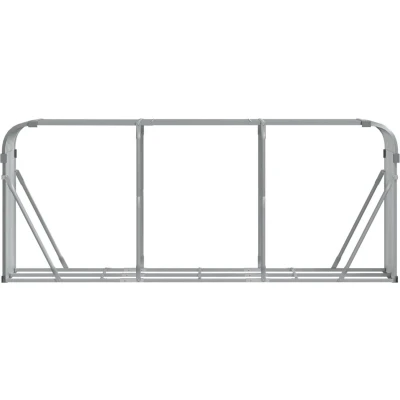 Afbeelding van Haardhoutopslag 234x45x100 cm gegalvaniseerd staal lichtgrijs