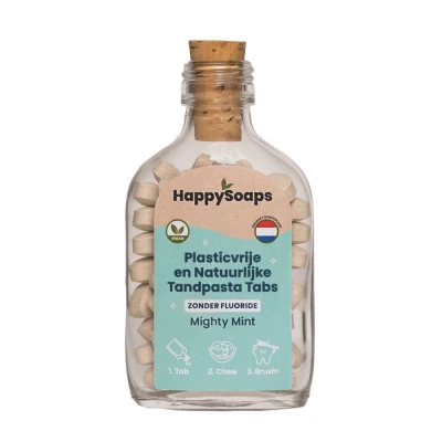 Afbeelding van Happysoaps Zonder Fluoride Tandpasta Tabs 130GR