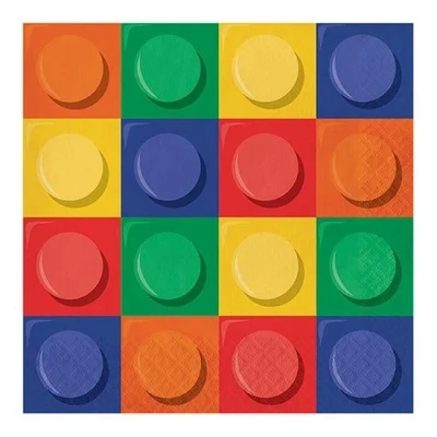Image de Lego Blocks Serviettes 33x33cm 16 pièces
