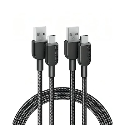 Afbeelding van Anker 2 stuks USB C oplaadkabel 1,8 m 310 A naar type snel opladen kabel nylon voor Samsung Galaxy Note 10 9/S10+ S10, LG V30 (USB 2.0)