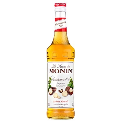 Image de MONIN Sirop de noix macadamia qualité supérieure 700 ml Pour café et cocktails Convient aux végétaliens Saveurs colorants 100% naturels