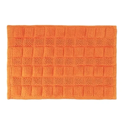 Afbeelding van Relaxdays badmat antislip badkamermat 60x40 cm uitstapmat douchemat wasbaar Oranje