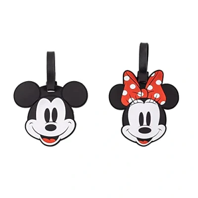 Afbeelding van Peers Hardy bagagelabels Disney Mickey en Minnie Mouse, rood zwart, 2 stuks