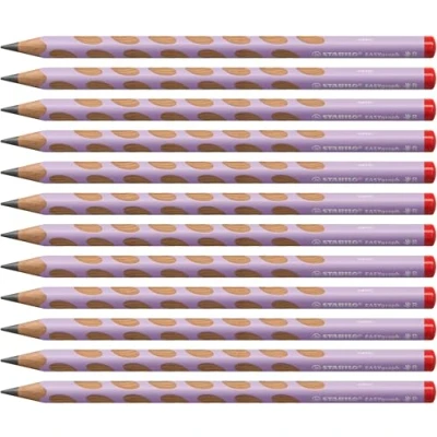 Afbeelding van STABILO EASYgraph S pastel potlood, HB, 3,15 mm, voor rechtshandigen, lila 12 stuks