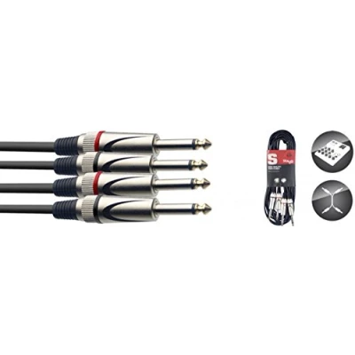 Afbeelding van Stagg STC10P Dual TS Mono kabel, 6,3 mm, 10 m