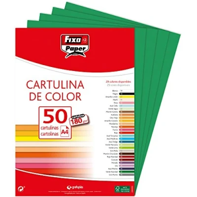 Image de Fixo Paper 11110322 Lot de 50 feuilles papier cartonné A4 Vert foncé 180 g