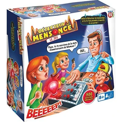 Afbeelding van PLAY FUN BY IMC TOYS Mensongedetector Franse versie , familiegezelschapsspel met +500 vragen voor het ontdekken van de waarheid, entertainmentspel kinderen vanaf 8 jaar