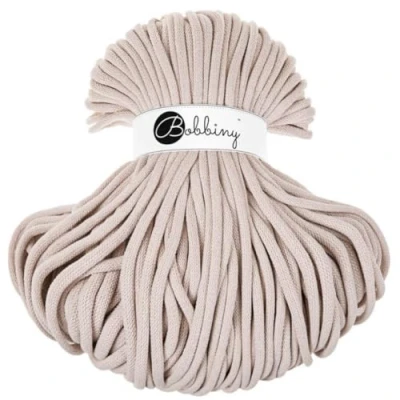 Afbeelding van Bobbiny Jumbo gevlochten macramé koord 9mm (nude) 100m