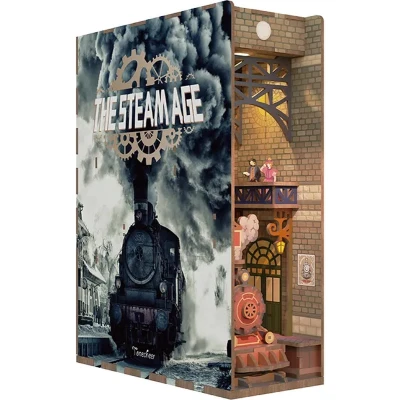 Afbeelding van Tonecheer Book Nook: The Steam Age Houten 3D puzzel Verlicht Sensor DIY miniatuurhuis TQ125