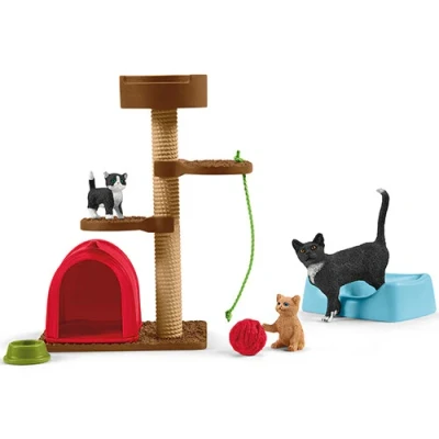 Afbeelding van Schleich farm world poezen met accessoires
